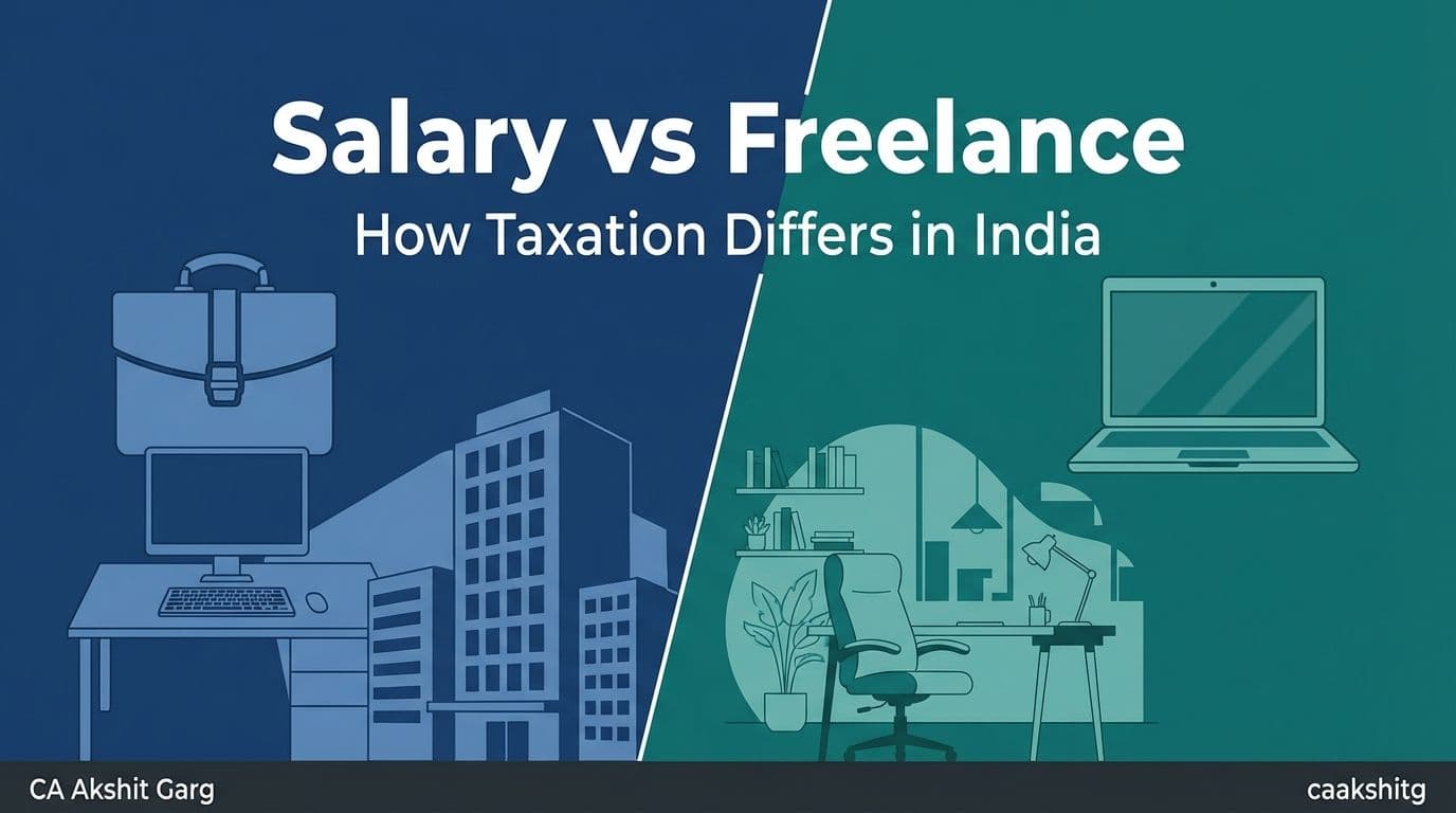 How is freelance income taxed differently compared to salary income